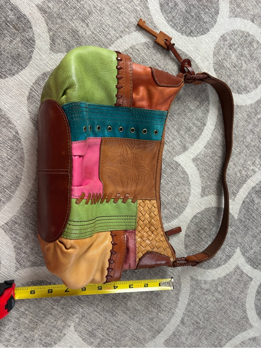 Fossil Multicolor Patchwork Leather Shoulder Bag - Picture 10 of 10